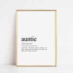 Load image into Gallery viewer, auntie definition print gift
