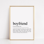 Load image into Gallery viewer, boyfriend definition print gift
