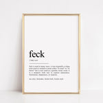 Load image into Gallery viewer, feck funny irish print gift