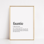 Load image into Gallery viewer, funny auntie definition print gift
