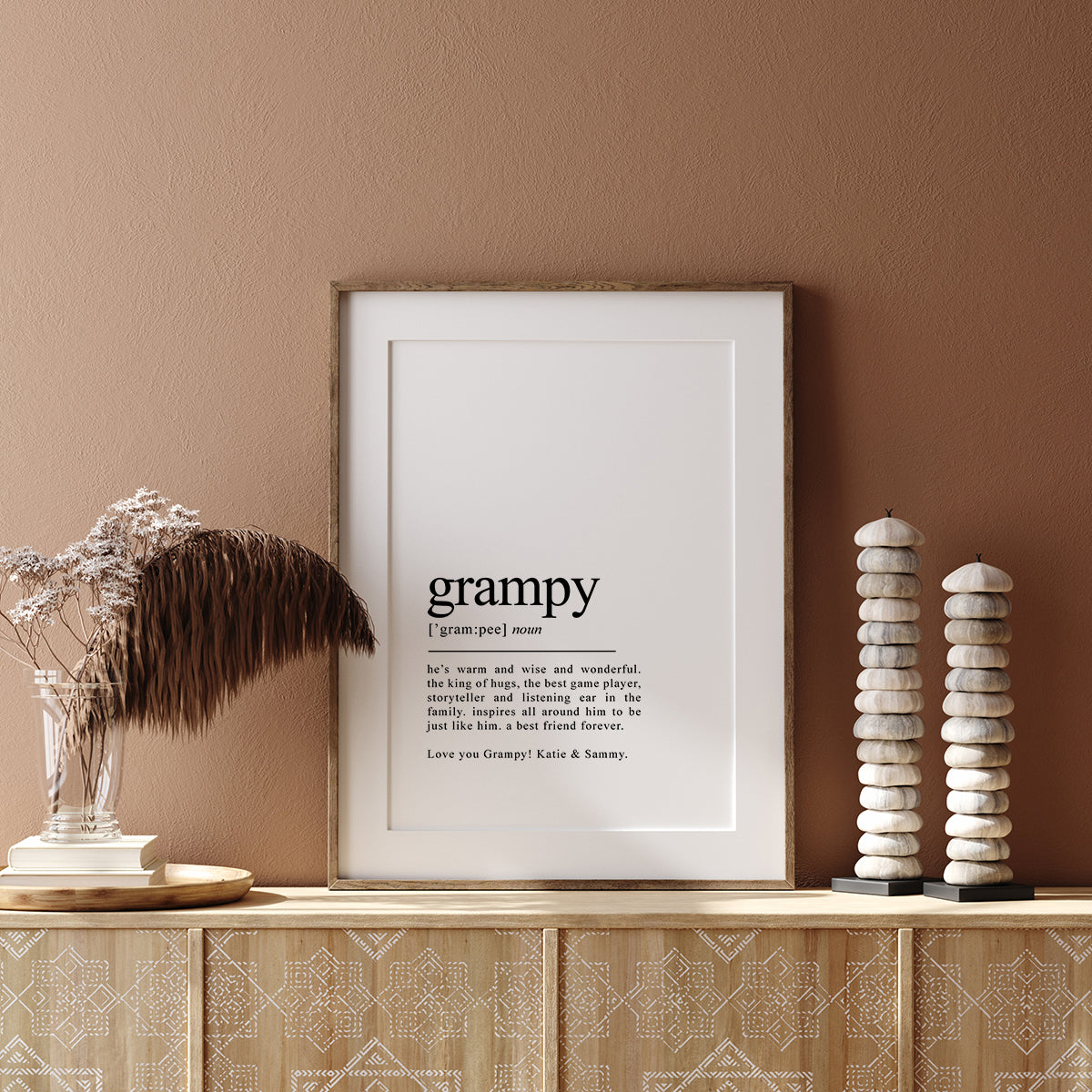 grampy definition print, grandad gift