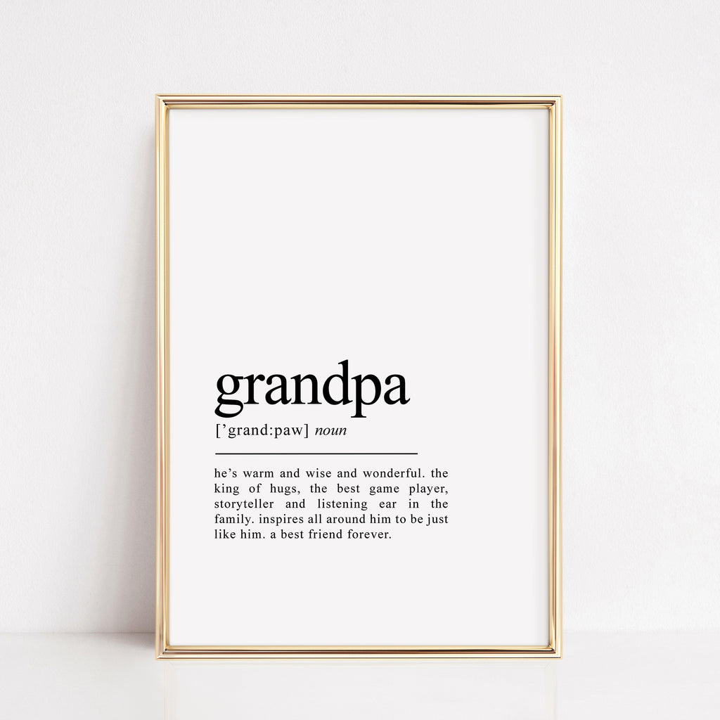 grandpa print gift, printable