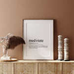 Load image into Gallery viewer, meditate definition wall art
