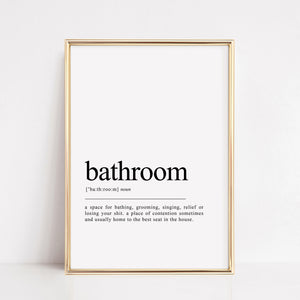 bathroom definition print