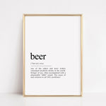 Load image into Gallery viewer, beer definition print gift, gifts for him
