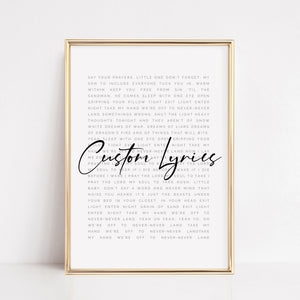 custom lyrics printable