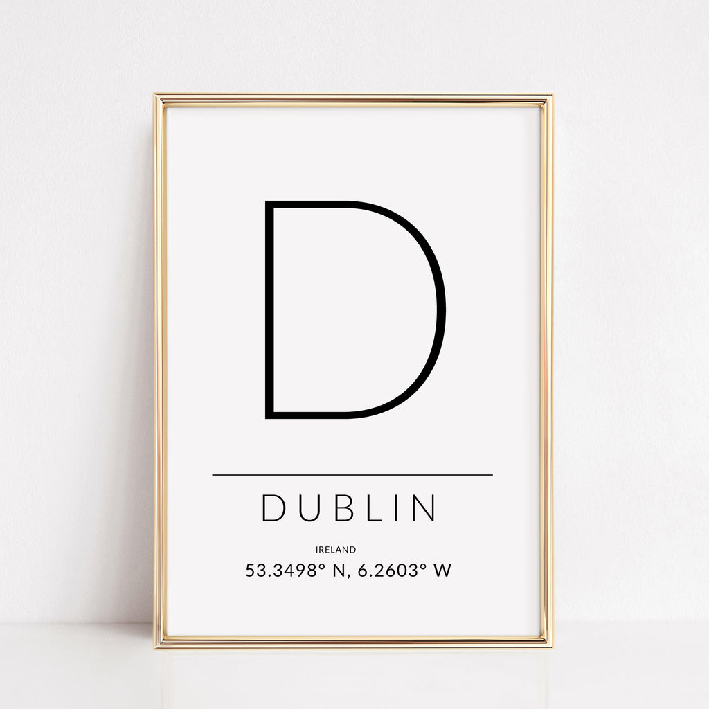 dublin ireland print gift, irish printable wall art