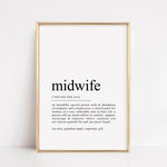 Load image into Gallery viewer, midwife definition print gift
