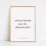 Load image into Gallery viewer, gaeilge gift there&#39;s no place like home print
