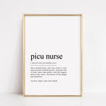 Load image into Gallery viewer, picu nurse definition print gift
