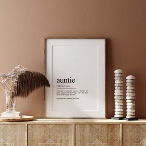aunt definition print gift