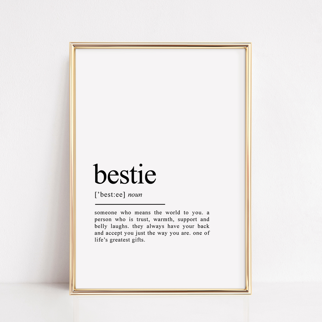 bestie definition print gift