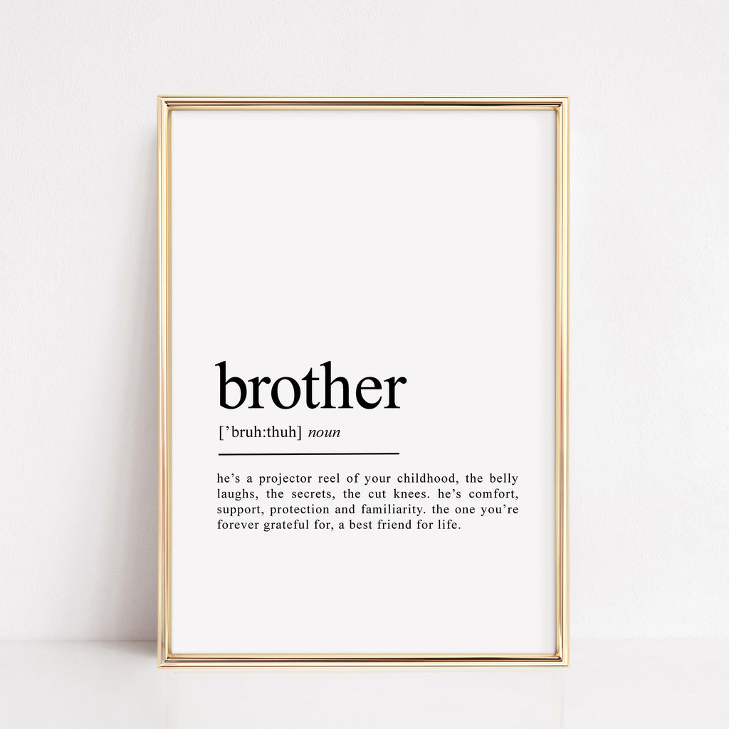 brother definition print gift
