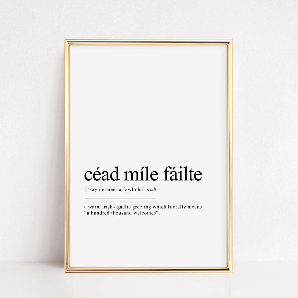Céad Míle Fáilte gaeilge gift