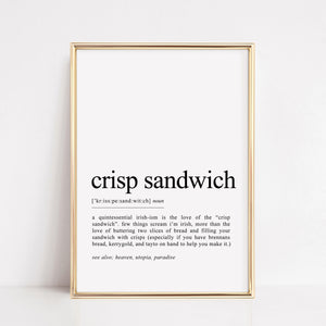 crisp sandwich funny irish gift
