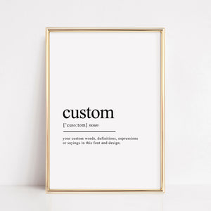 custom definition printable