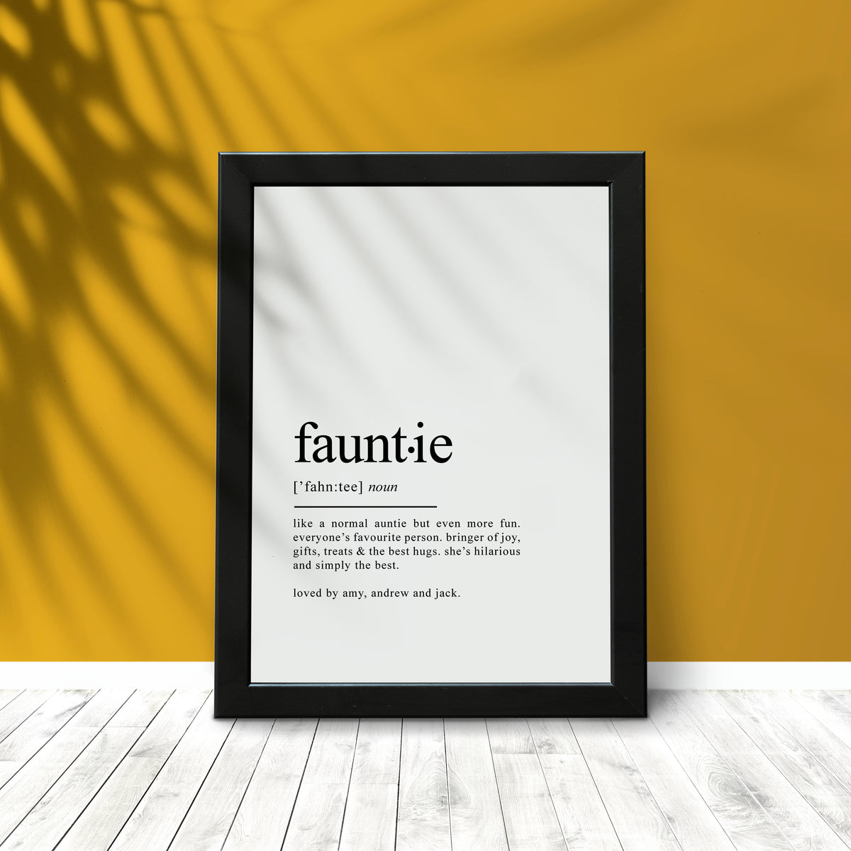 Fauntie (funny auntie) Definition Print – Grand & Lovely Prints