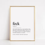 Load image into Gallery viewer, feck funny irish print gift

