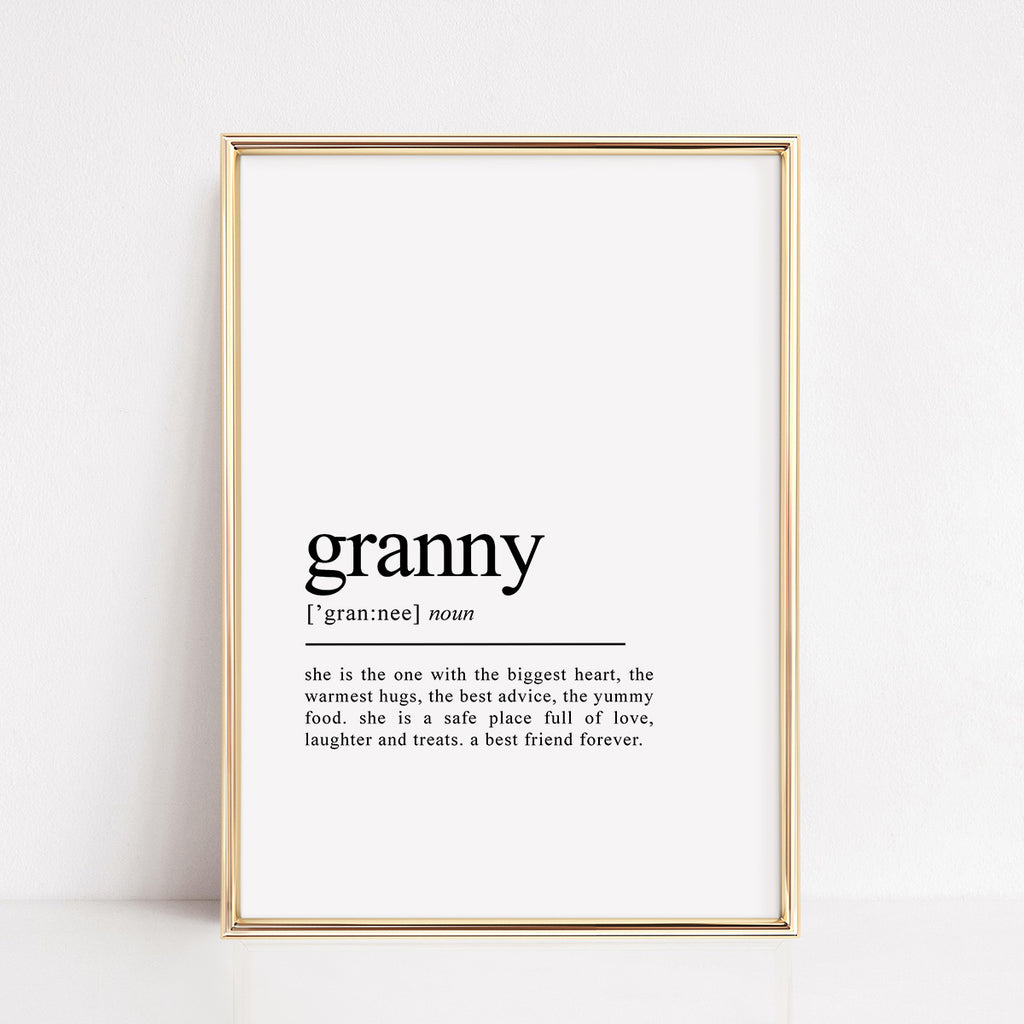granny definition print