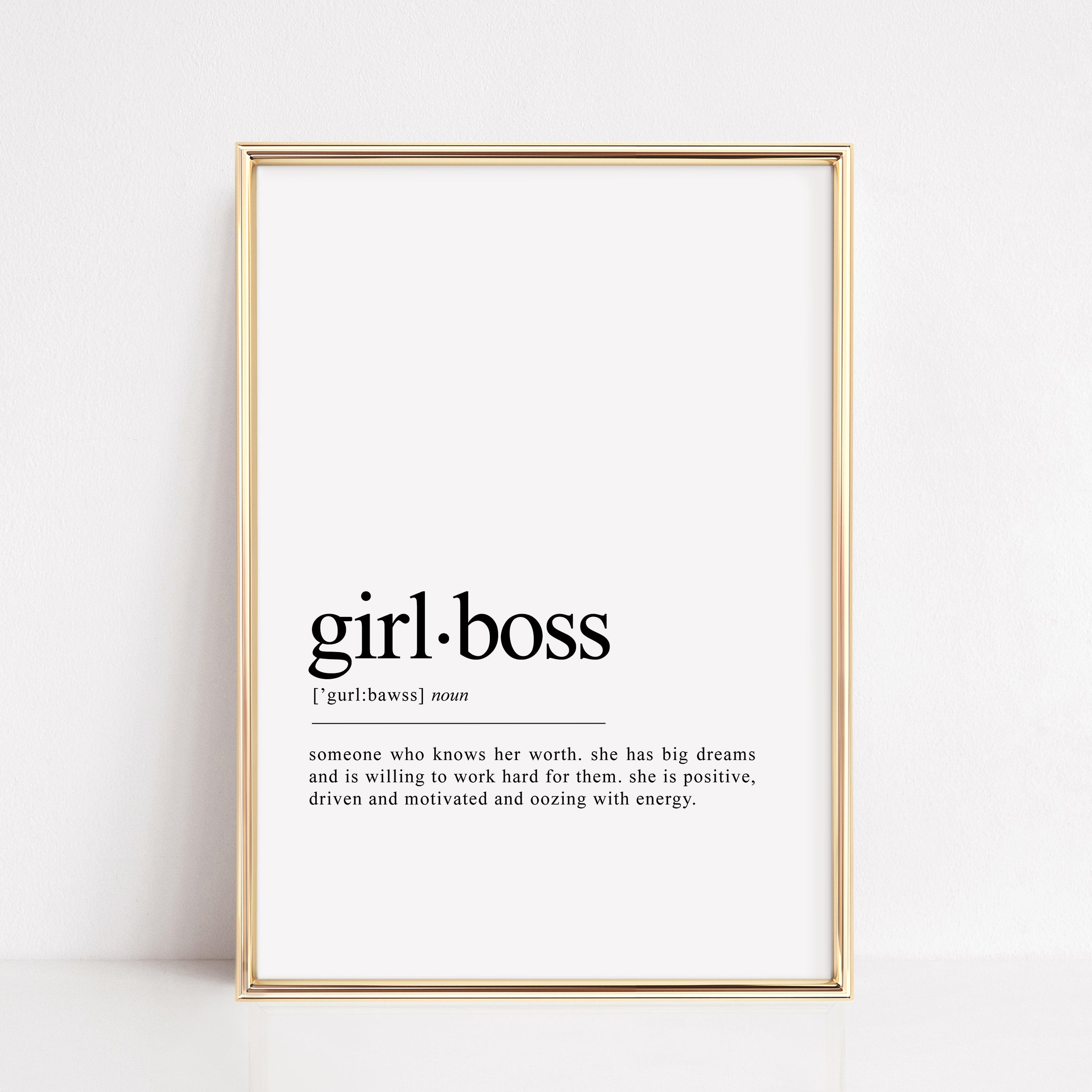 girl boss gift, printable wall art