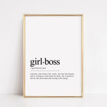 Load image into Gallery viewer, girl boss gift, printable wall art
