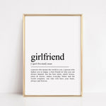 Load image into Gallery viewer, girlfriend definition print
