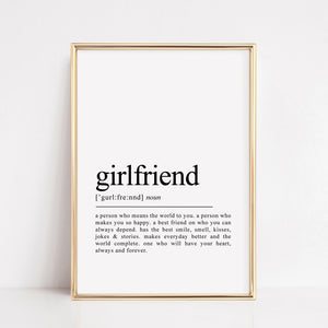 girlfriend definition print