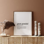 Load image into Gallery viewer, great grandad print gift, great grandad gifts
