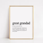 Load image into Gallery viewer, great grandad print gift
