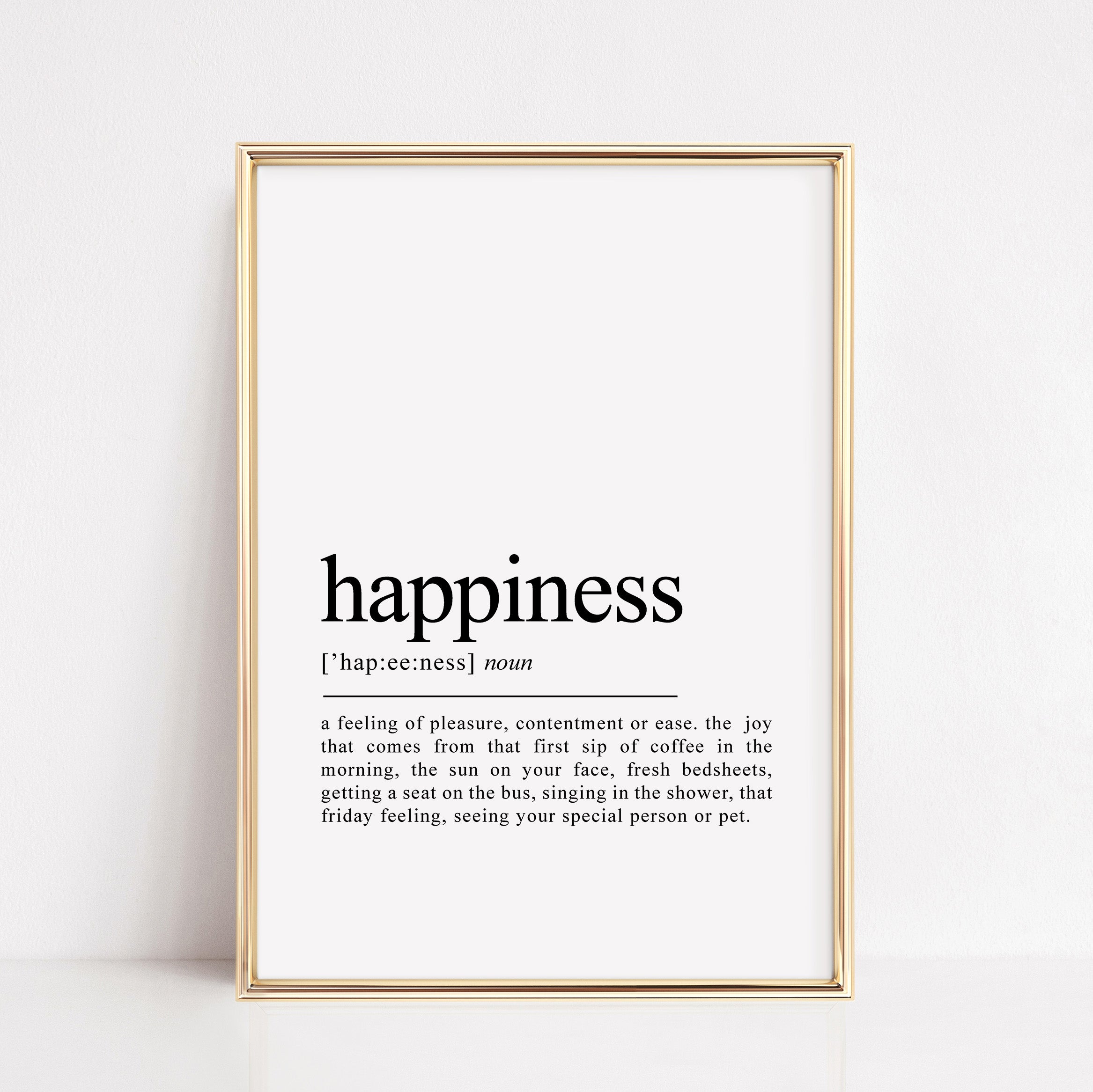 happiness definition print