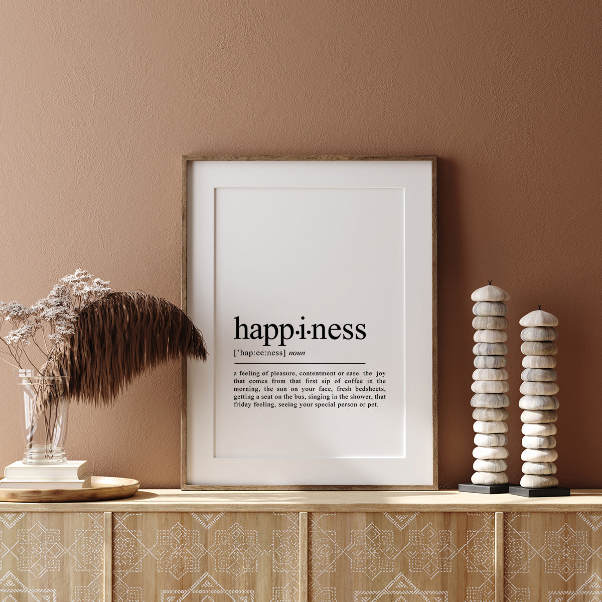 happiness definition print wall art