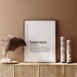 Load image into Gallery viewer, happiness definition print wall art
