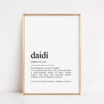 Load image into Gallery viewer, irish daddy definition print gift
