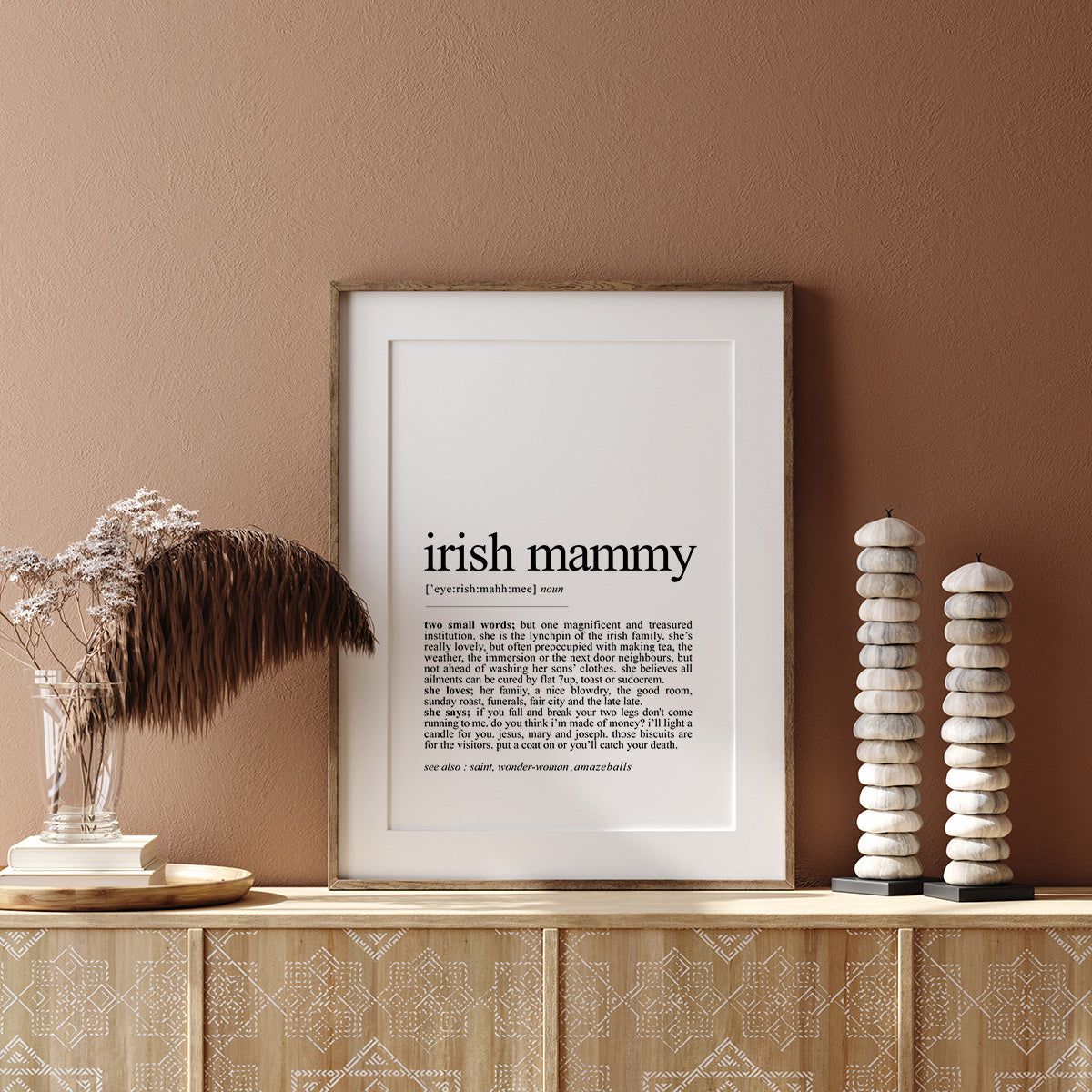 irish mammy print gift