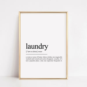 laundry definition print