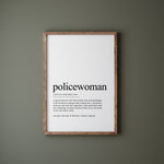 Load image into Gallery viewer, policewoman gift, policewoman dictionary definition
