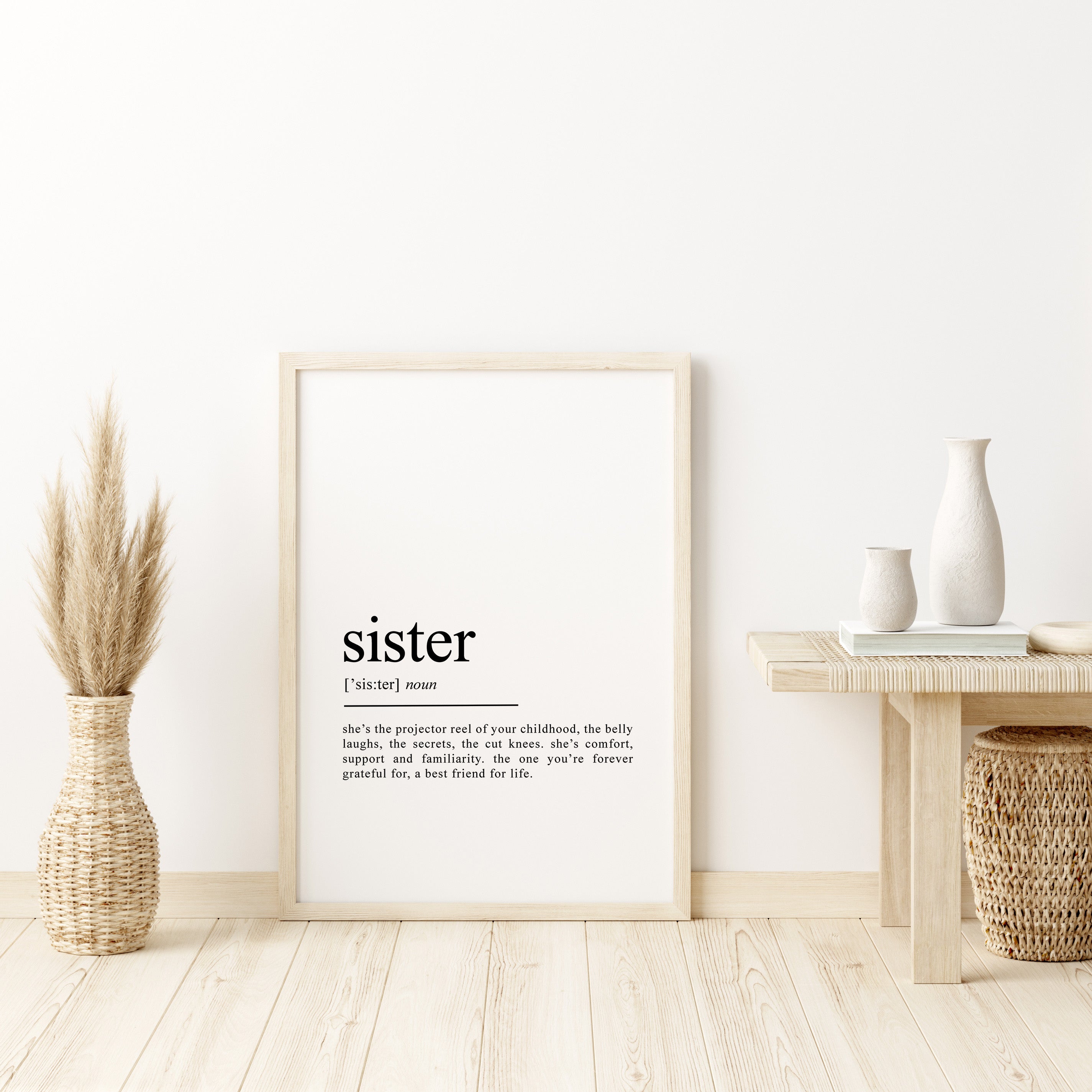 sister definition print gift