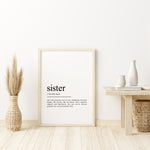 Load image into Gallery viewer, sister definition print gift
