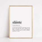 Load image into Gallery viewer, sláinte definition print
