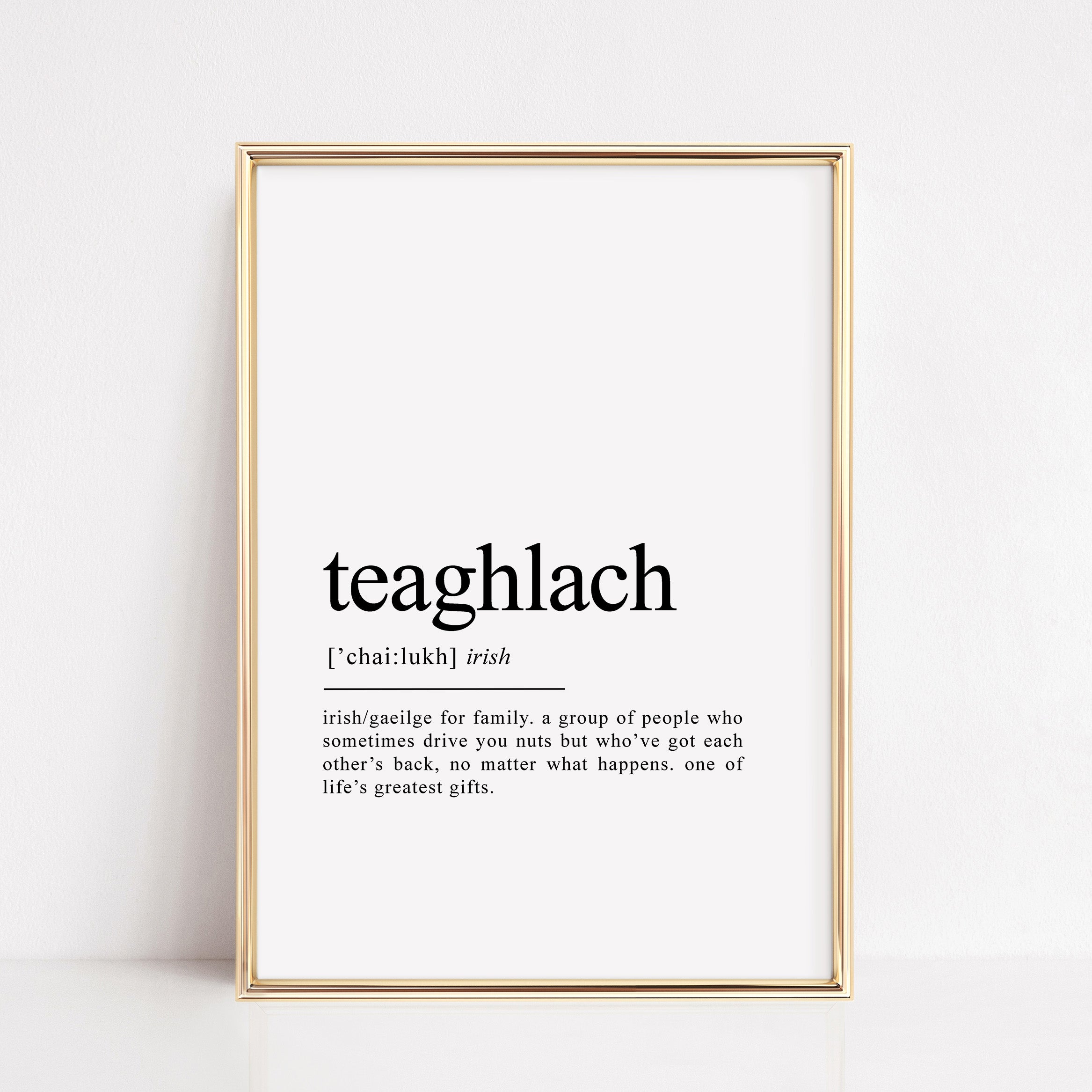 teaghlach irish definition print