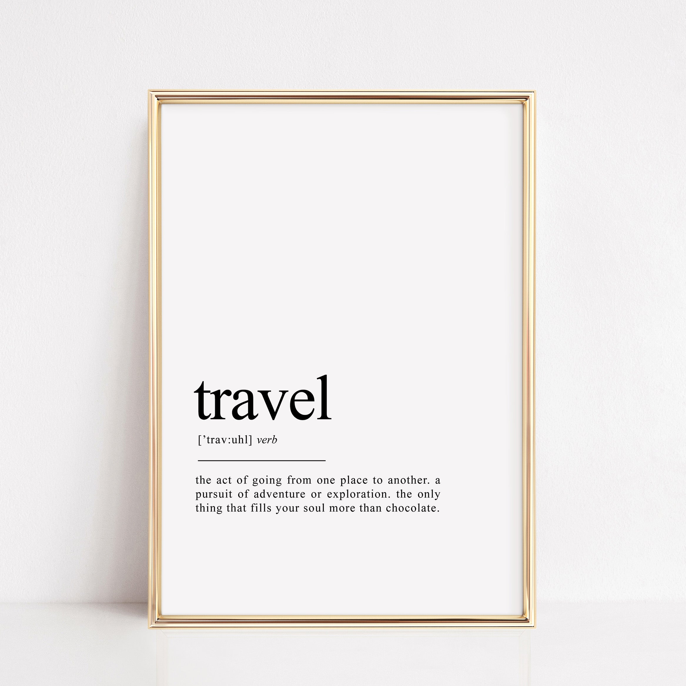 travel definition print
