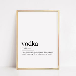 vodka definition print gifts