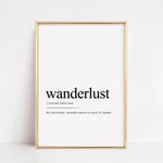Load image into Gallery viewer, wanderlust definition print
