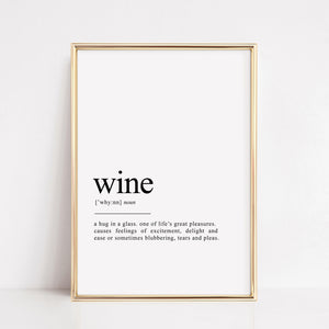 wine definition printable
